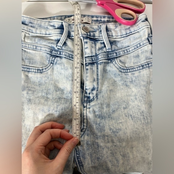 HOLLISTER Acid Wash Denim Skinny Jeans High Waisted Waist Size 25 Length 29 - Picture 7 of 8